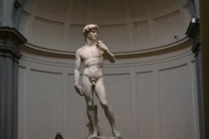 white marble statue of a man